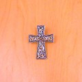 7006SIL-AMB AMBER CRYSTAL / SMALL SILVER WALL CROSS / W HOOK